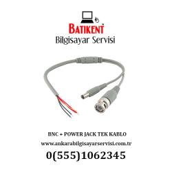 BNC + POWER JACK TEK KABLO
